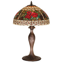Meyda 37789 Tiffany Roses & Scrolls Table Lamp