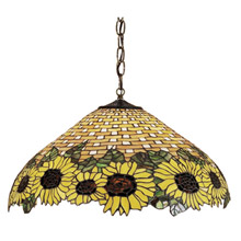 Meyda 47627 Tiffany Wicker Sunflower Hanging Lamp