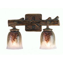 Meyda 49521 Northwoods Pinecone Hand Painted Wall Sconce