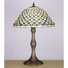 Meyda 52010 Tiffany Diamond and Jewel Table Lamp