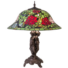 Meyda 78364 Tiffany Rosebush 24" High Table Lamp