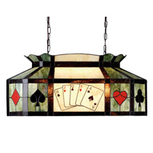 Meyda 81487 Texas Hold'Em Poker Oblong Hanging Lamp