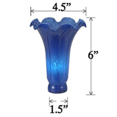 Favrile Large Blue Lily Lamp Shade - Meyda 10165