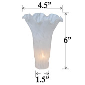 Favrile Large White Lily Lamp Shade - Meyda 10171