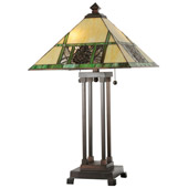 Craftsman/Mission Pinecone Table Lamp - Meyda Tiffany 103380