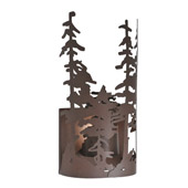 Rustic Tall Pines Wall Sconce - Meyda 107625