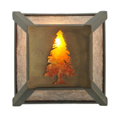 Rustic Tall Pines Wall Sconce - Meyda 108096