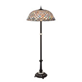 Tiffany Fishscale 62" High Floor Lamp - Meyda 108588