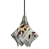 Contemporary Ramoscelli Handkerchief Fused Glass  Mini Pendant - Meyda 110507