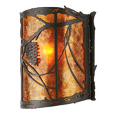 Rustic Whispering Pines Wall Sconce - Meyda 114446