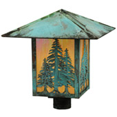 Craftsman/Mission Seneca Tall Pines Outdoor Post Mount - Meyda 123090