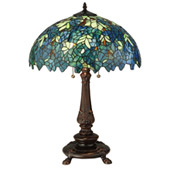 Tiffany Nightfall Wisteria Table Lamp - Meyda 124815
