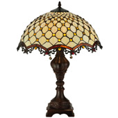 Tiffany Diamond & Jewel Table Lamp - Meyda 124834