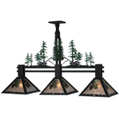 Rustic Winter Pine Tall Pines Island Light - Meyda 124867