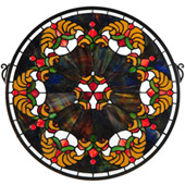 Tiffany Middleton Medallion Stained Glass Window - Meyda 127106