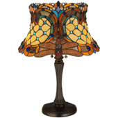 Tiffany Hanginghead Dragonfly Table Lamp - Meyda 130762