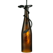 Personalized Tuscan Vineyard Thirsty Owl Wine Bottle Mini Pendant - Meyda 137402