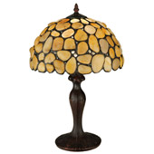 Tiffany Agate Yellow Table Lamp - Meyda 138123