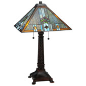 Craftsman/Mission Prairie Wheat Sunshower Table Lamp - Meyda 138772