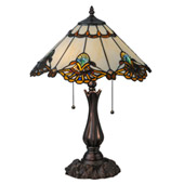 Tiffany Shell With Jewels Table Lamp - Meyda 144058
