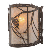 Rustic Whispering Pines Wall Sconce - Meyda 145311