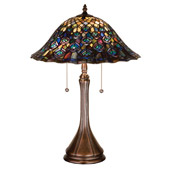 Tiffany Peacock Feather Table Lamp - Meyda Tiffany 14574