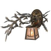 Rustic Valley View Pine Branch Wall Sconce - Meyda 147378