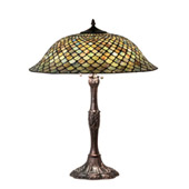Tiffany Fishscale 26" High Table Lamp - Meyda 147470