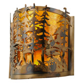 Rustic Tall Pines Wall Sconce - Meyda 149252