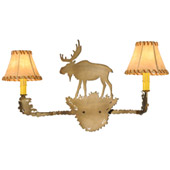 Rustic Moose Vanity Light - Meyda 151163