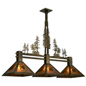Rustic Tall Pines Island Light - Meyda 152025