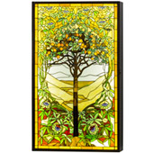 Tiffany Tree Of Life Led Backlit Window Box - Meyda 152459