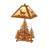 Rustic Lone Deer Table Lamp - Meyda 15268