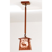 Rustic Elk Mica Mini Hanging Pendant - Meyda Tiffany 15316