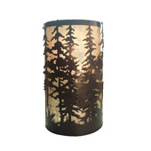 Rustic Tall Pines Wall Sconce - Meyda 17289