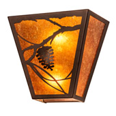 Rustic Whispering Pines 13" Wide Wall Sconce - Meyda 181141
