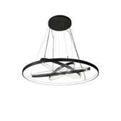Contemporary Anillo 60"W LED 4 Light Cascading Pendant - Meyda 182716