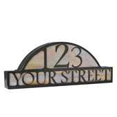 Novelty Personalized Street Address Sign - Meyda 18598