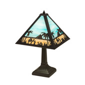 Craftsman/Mission Camel 16"H Table Lamp - Meyda 188316