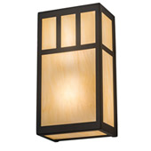Craftsman/Mission Double Bar Hyde Park 6.5" Wide Wall Sconce - Meyda 195568