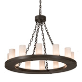 Transitional Loxley 36" Wide 12 Light Chandelier - Meyda 200142