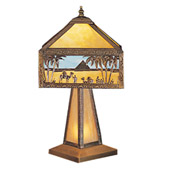 Craftsman/Mission Camel 19.5" Wide Accent Lamp - Meyda 200206