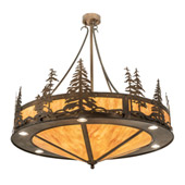 Rustic Tall Pines 40" Wide Inverted Pendant - Meyda 204728