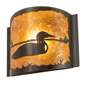Rustic Loon 12" Wide Right Wall Sconce - Meyda 211045