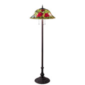 Tiffany Rosebush 62" High Floor Lamp - Meyda 216879