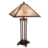 Craftsman/Mission Prime 28" High Table Lamp - Meyda 218345
