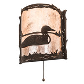 Rustic Loon 9" Wide Right Wall Sconce - Meyda 220794