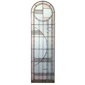Contemporary Deco Arched Right Sided Stained Glass Window - Meyda 22869