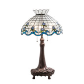 Tiffany Roseborder 32" High Table Lamp - Meyda 230472