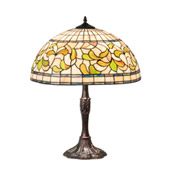 Tiffany Turning Leaf 26" High Table Lamp - Meyda 232800